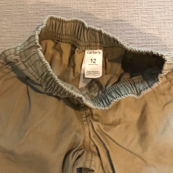 Carter’s Boy 2pc Striped Button Shirt/Canvas Pants - Picture 4 of 4